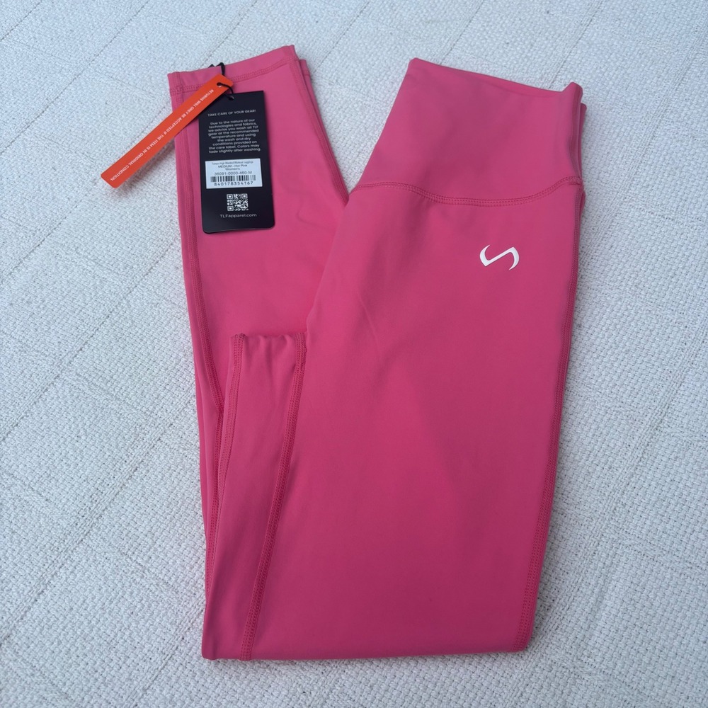 Women's Medium TLF Tempo High Waisted Hot Pink No Front Seam Workout Leggings